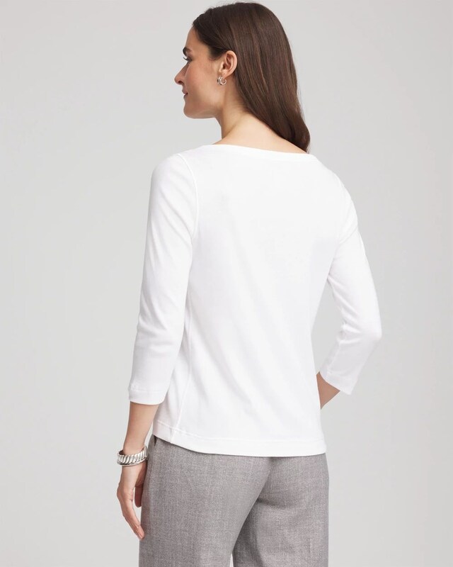 Pima Cotton 3/4 Sleeve Tee - image 3
